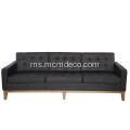 Florence Knoll Leather 3 Seat Sofa Replica